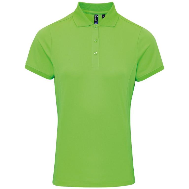 Women's Coolchecker® piqué polo Neon Green