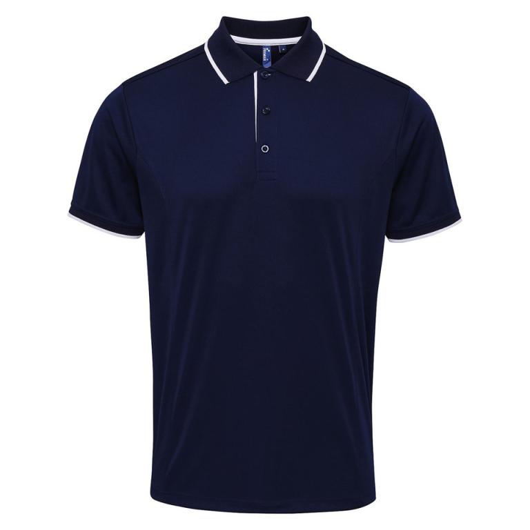 Contrast Coolchecker® polo Navy/White