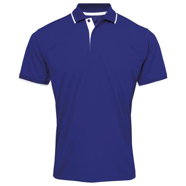 Contrast Coolchecker® polo Royal/White