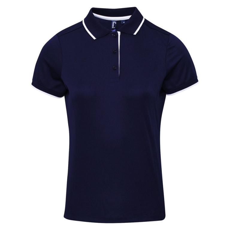 Women's contrast Coolchecker® polo Navy/White