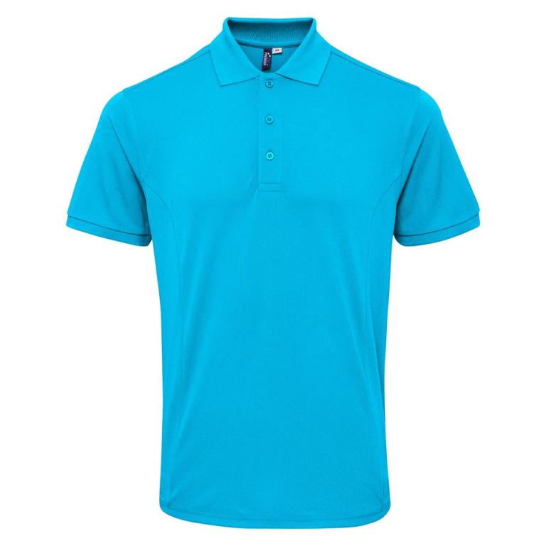 Coolchecker® plus piqué polo with CoolPlus® Turquoise