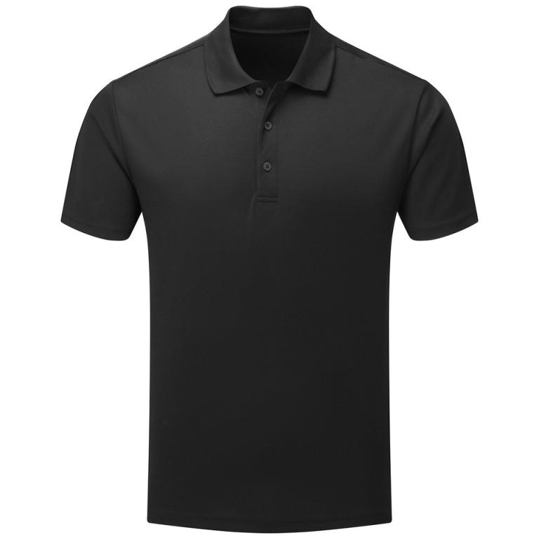 Men's spun dyed sustainable polo shirt Black