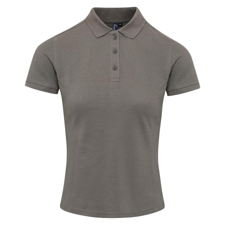 Women's Coolchecker plus piqué polo with CoolPlus® Dark Grey