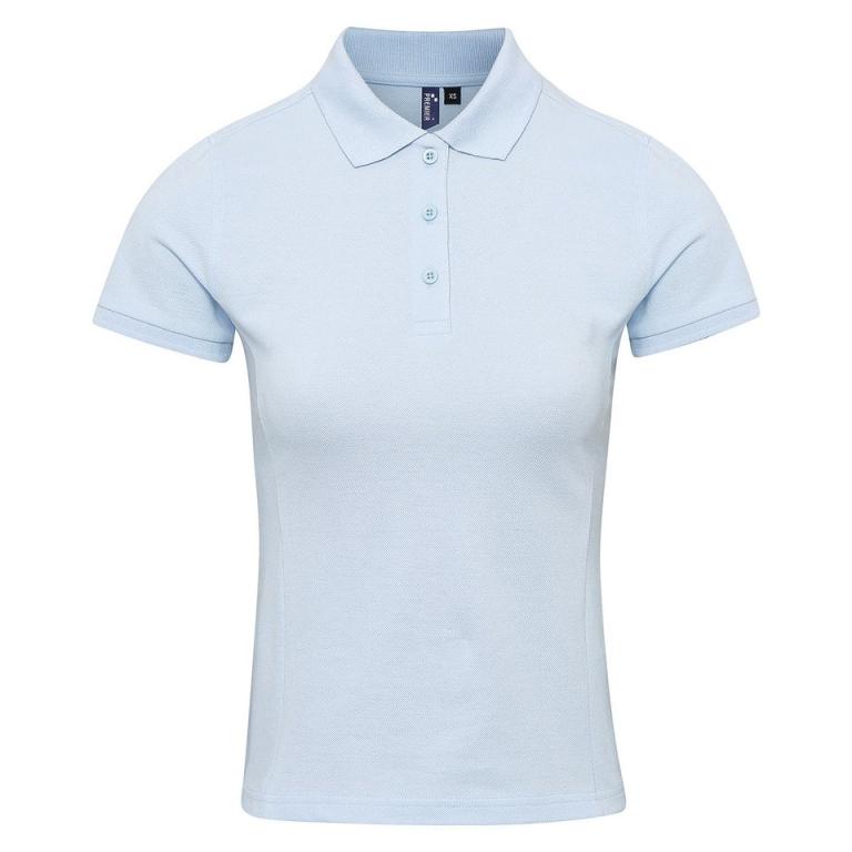 Women's Coolchecker plus piqué polo with CoolPlus® Light Blue