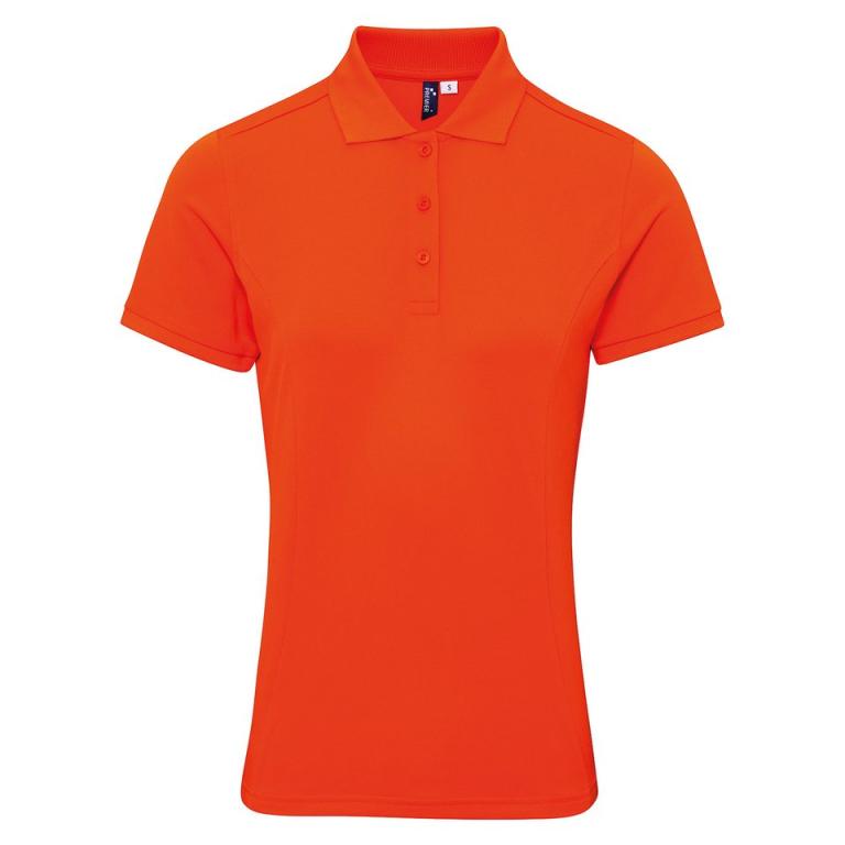 Women's Coolchecker plus piqué polo with CoolPlus® Orange