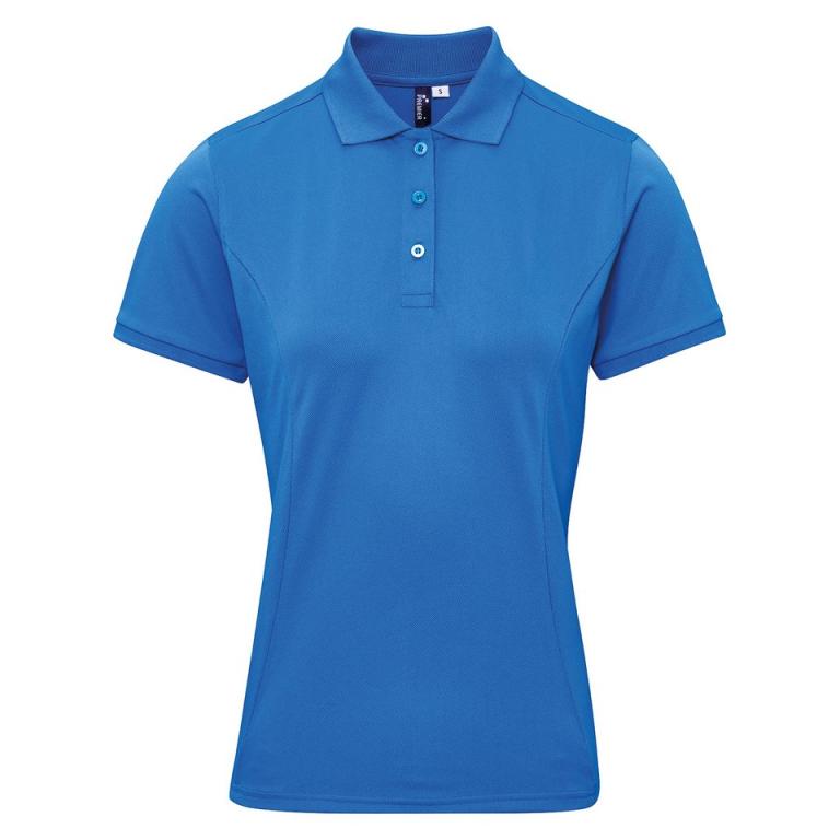 Women's Coolchecker plus piqué polo with CoolPlus® Sapphire