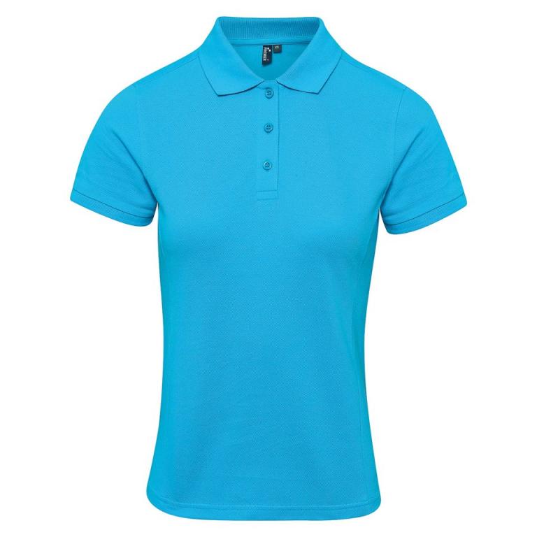 Women's Coolchecker plus piqué polo with CoolPlus® Turquoise