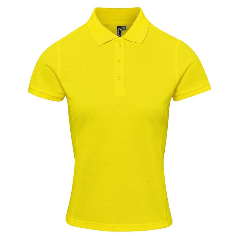 Women's Coolchecker plus piqué polo with CoolPlus® Yellow