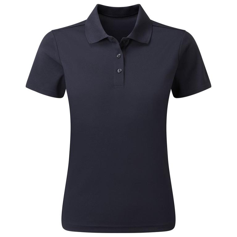 Women's spun dyed sustainable polo shirt French Navy