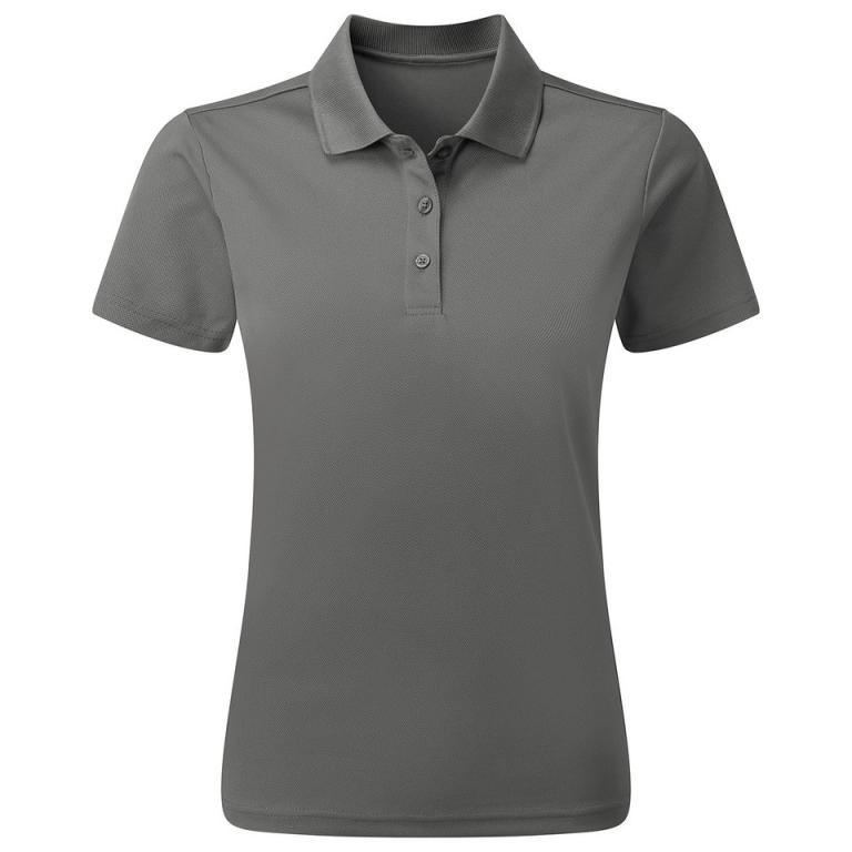 Women's spun dyed sustainable polo shirt Dark Grey