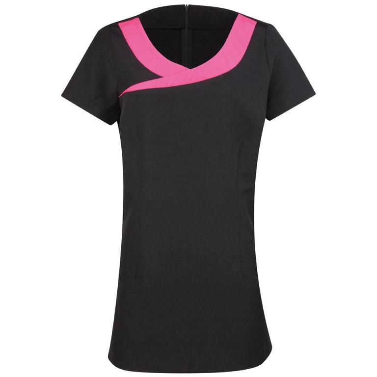 Ivy beauty and spa tunic Black/Hot Pink