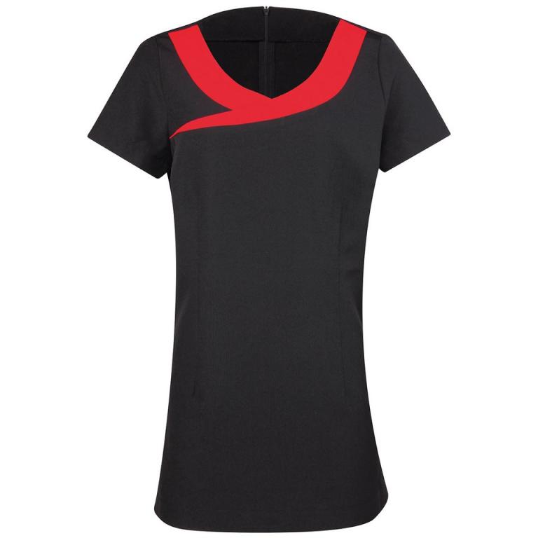 Ivy beauty and spa tunic Black/Strawberry Red