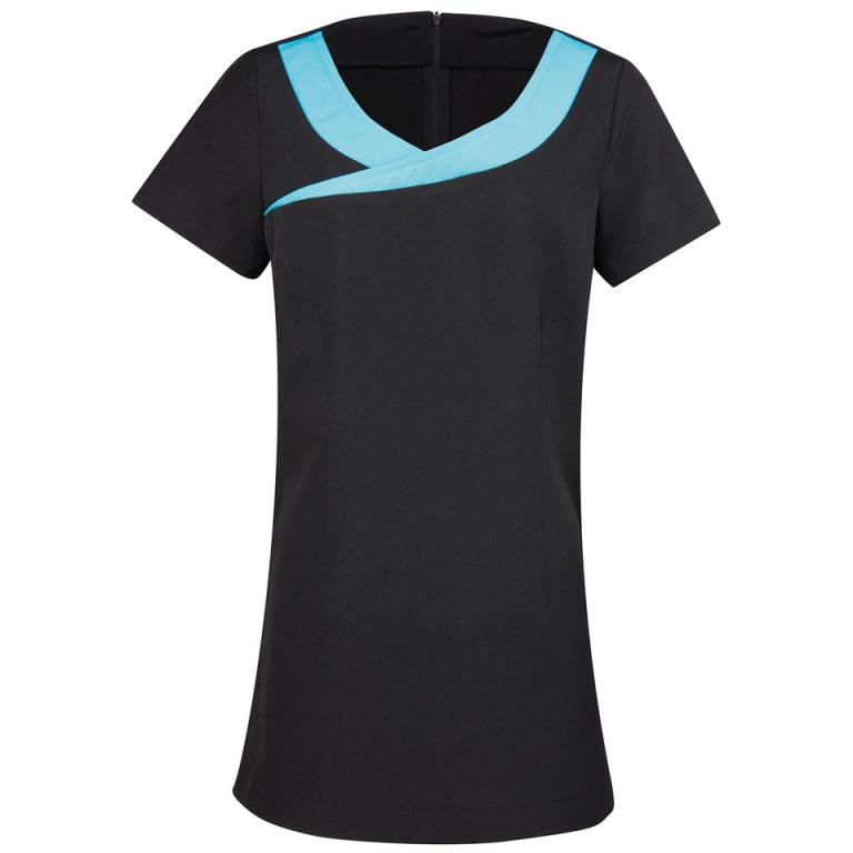 Ivy beauty and spa tunic Black/Turquoise