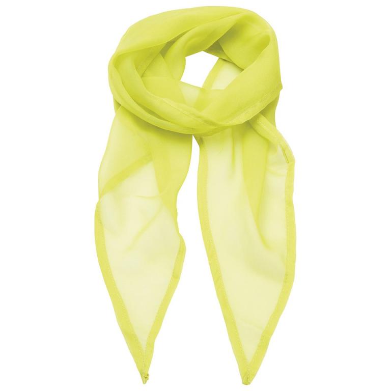 'Colours' Chiffon scarf Lime