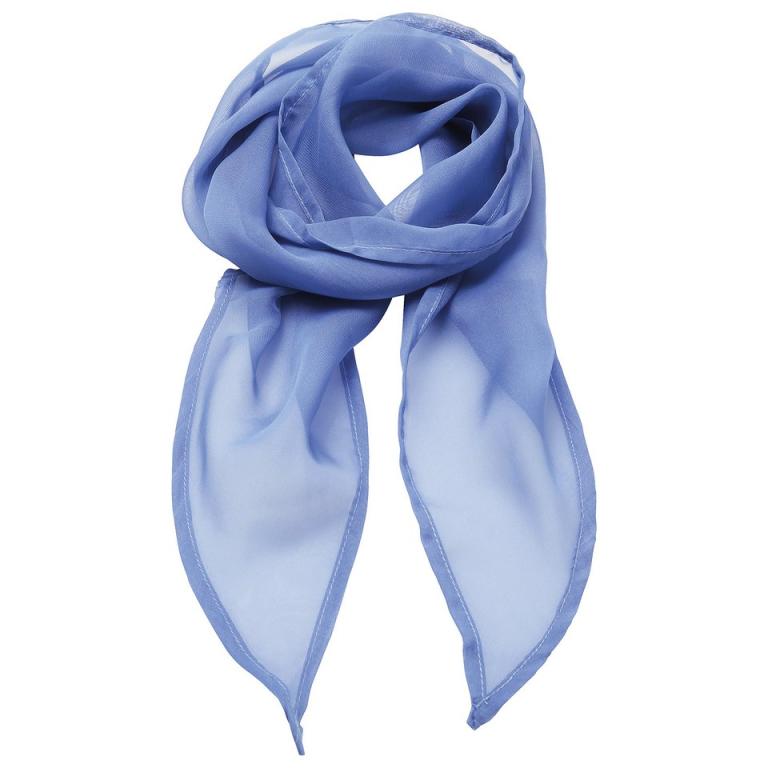 'Colours' Chiffon scarf Mid Blue