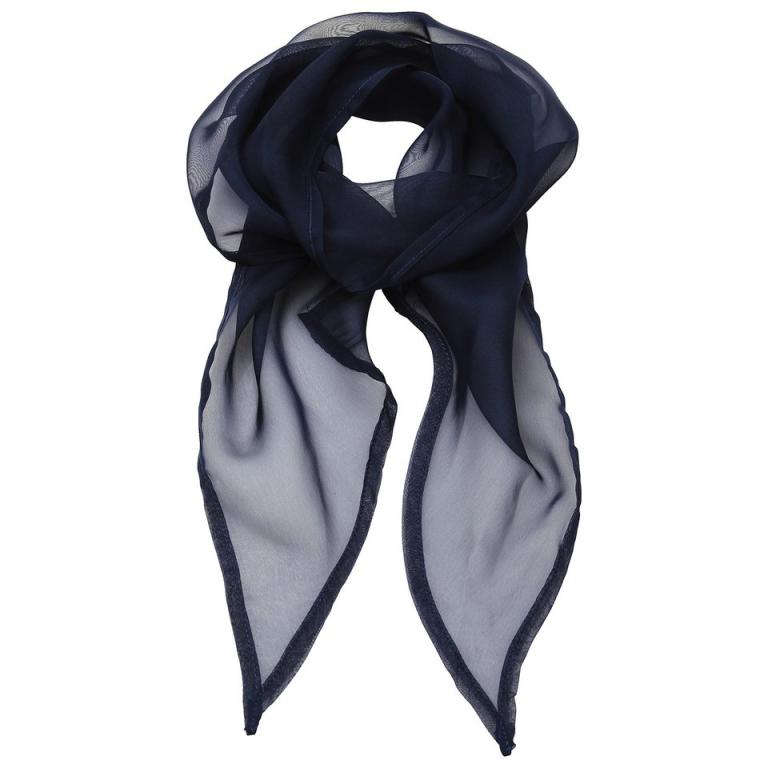 'Colours' Chiffon scarf Navy