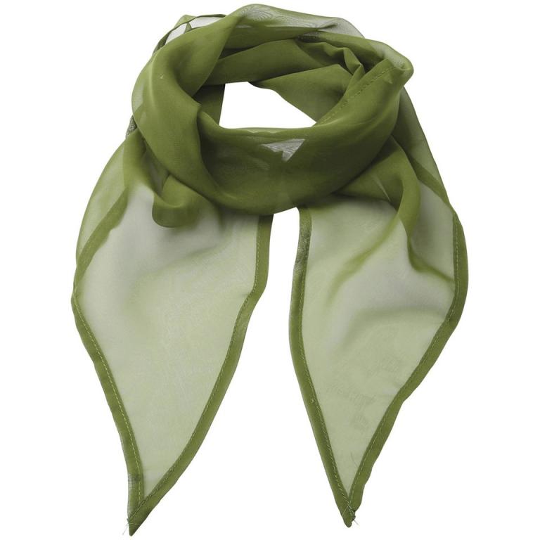 'Colours' Chiffon scarf Oasis Green