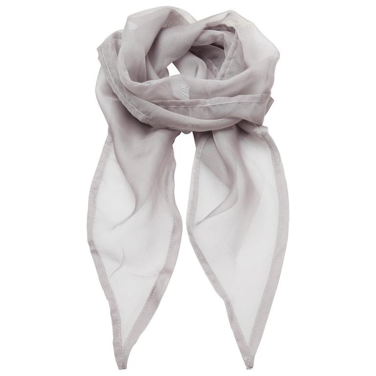 'Colours' Chiffon scarf Silver