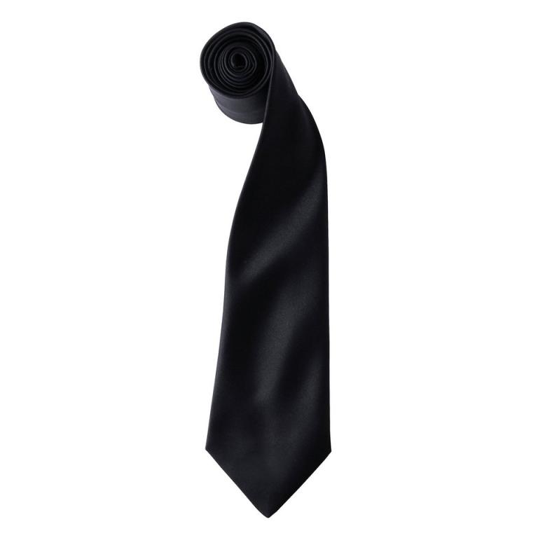 'Colours' satin tie Black