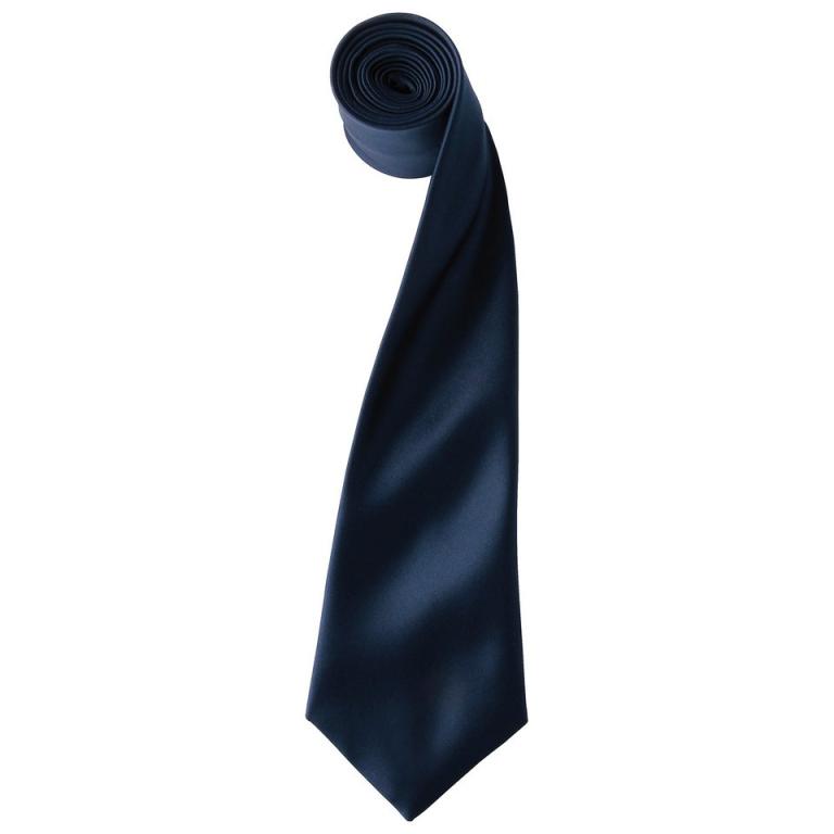 'Colours' satin tie Navy