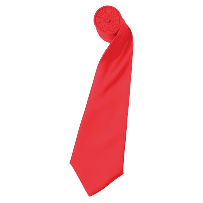 'Colours' satin tie Strawberry Red