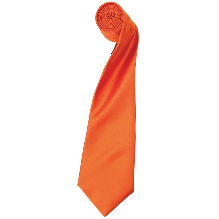 'Colours' satin tie Terracotta