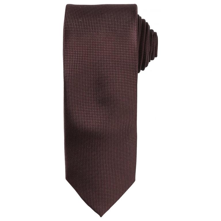 Micro waffle tie Brown