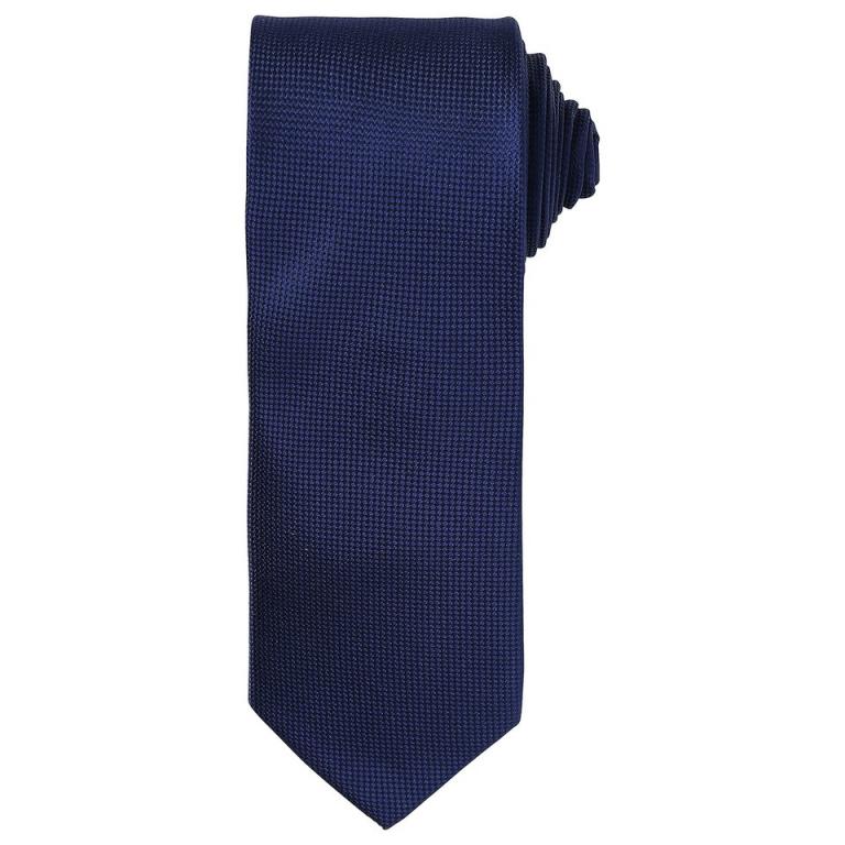 Micro waffle tie Navy