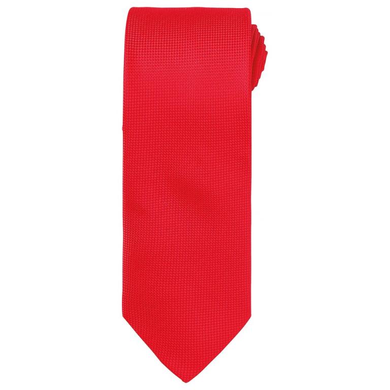 Micro waffle tie Red