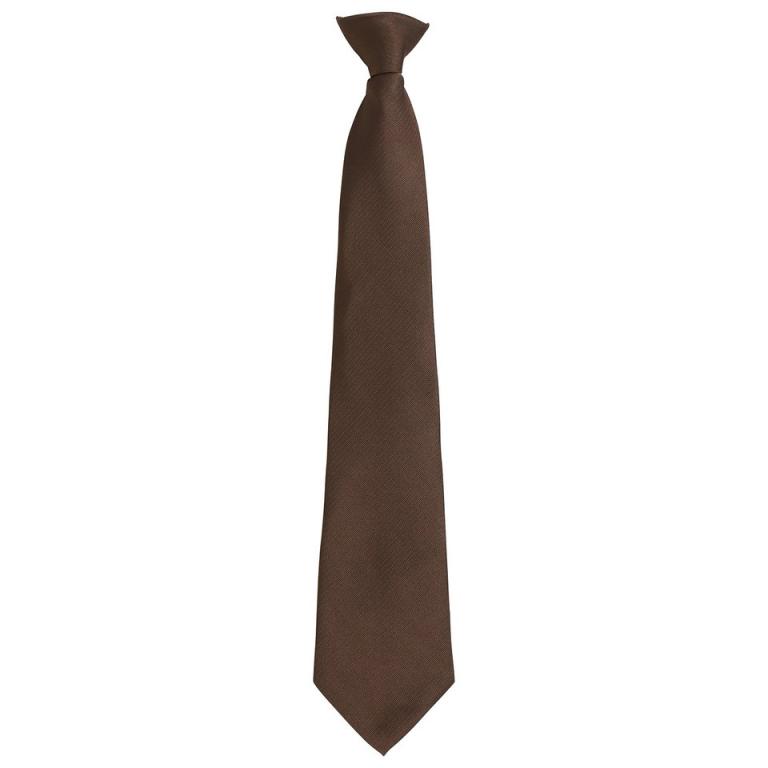 'Colours Originals' fashion clip tie Brown