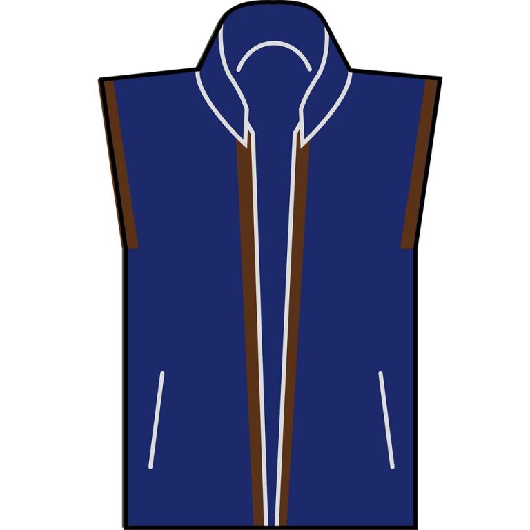 Artisan fleece gilet Navy/Brown