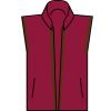 Women’s artisan fleece gilet Burgundy/Brown