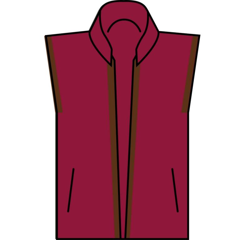 Women’s artisan fleece gilet Burgundy/Brown