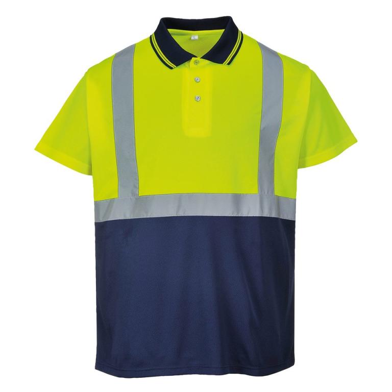 Two-tone polo (S479) Yellow/Navy