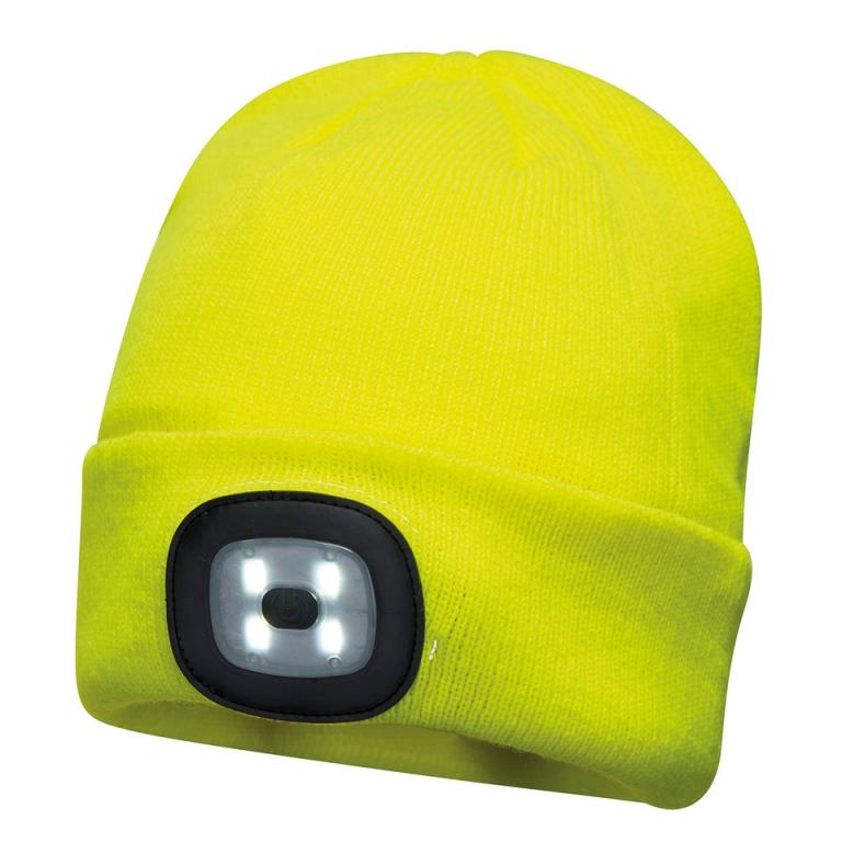 Beanie LED headlight USB rechargeable (B029) Yellow