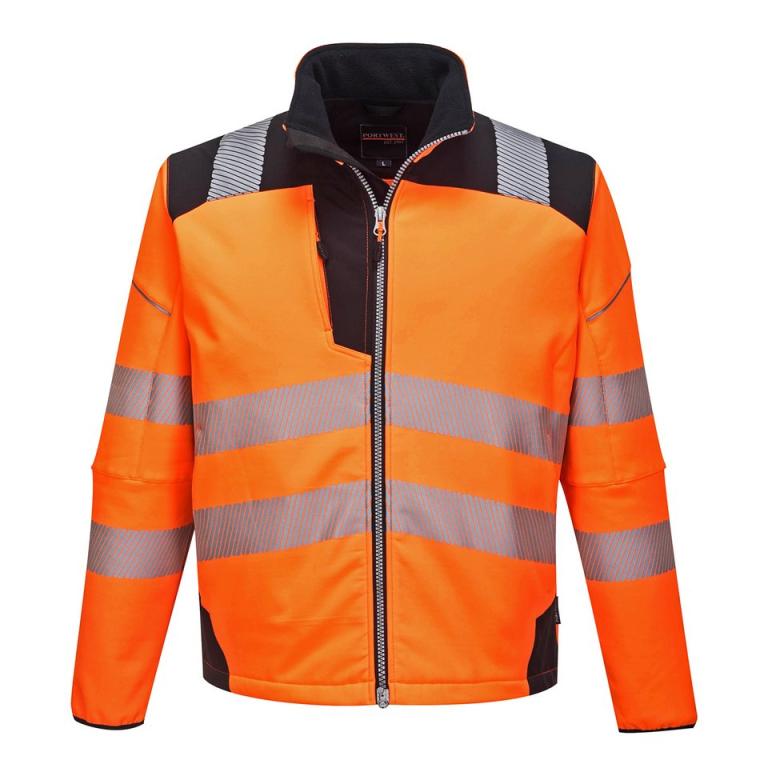 PW3 Hi-vis softshell jacket (T402) Orange/Black