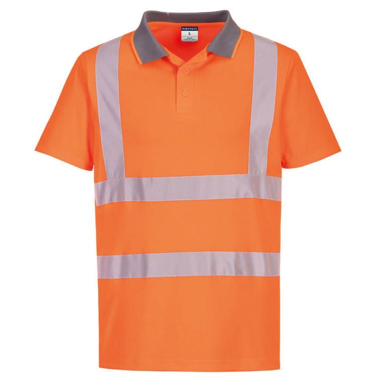 Eco Hi-vis short sleeve polo (EC10) Orange