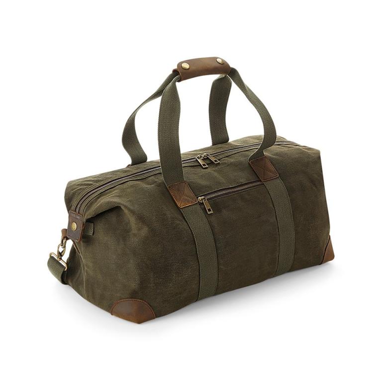 Heritage waxed canvas holdall Olive Green