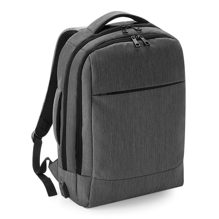 Q-Tech charge convertible backpack Granite Marl