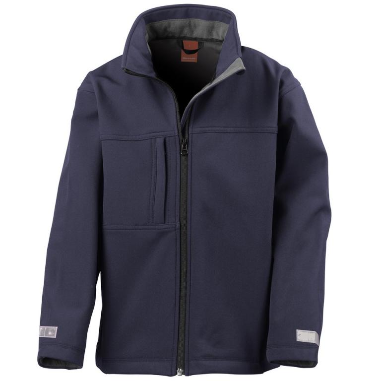 Junior classic softshell 3-layer jacket Navy