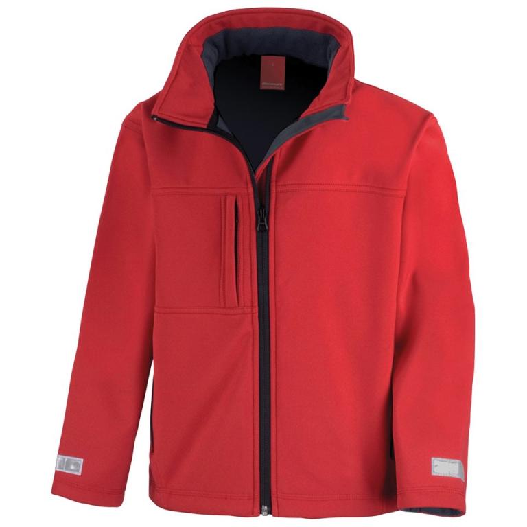 Junior classic softshell 3-layer jacket Red