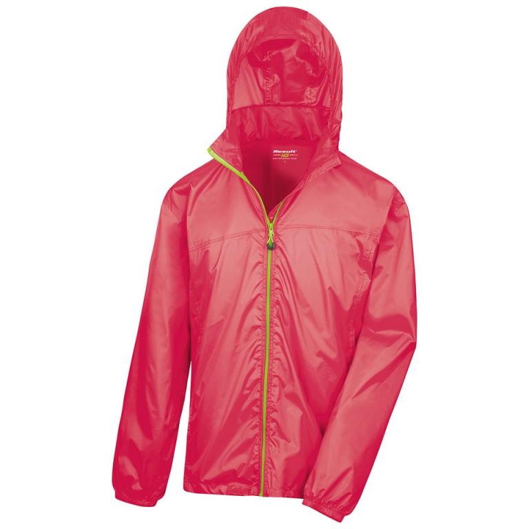 HDi quest lightweight stowable jacket Raspberry/Lime