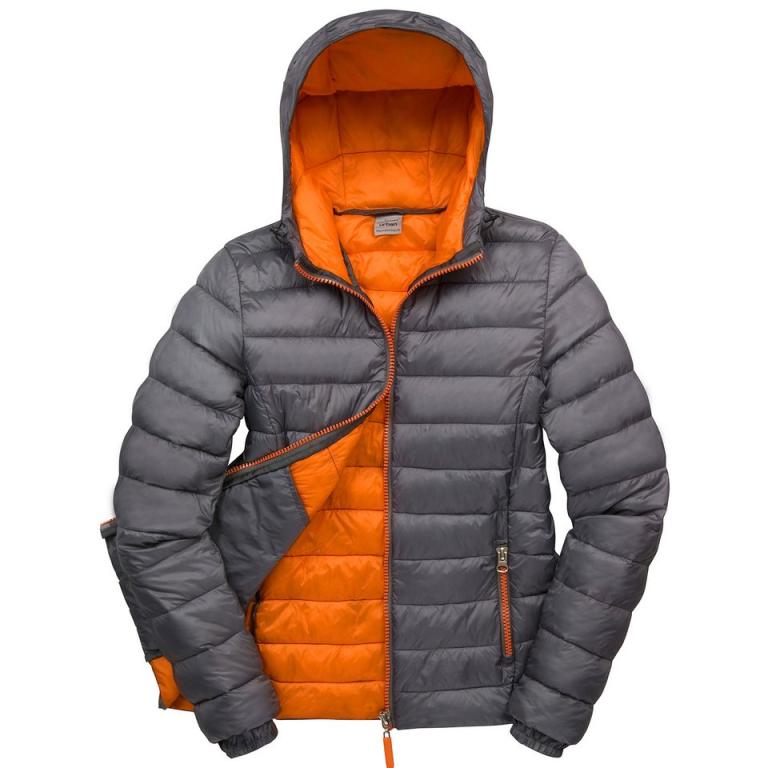 Women's Urban snow bird hooded jacket Grey/Orange