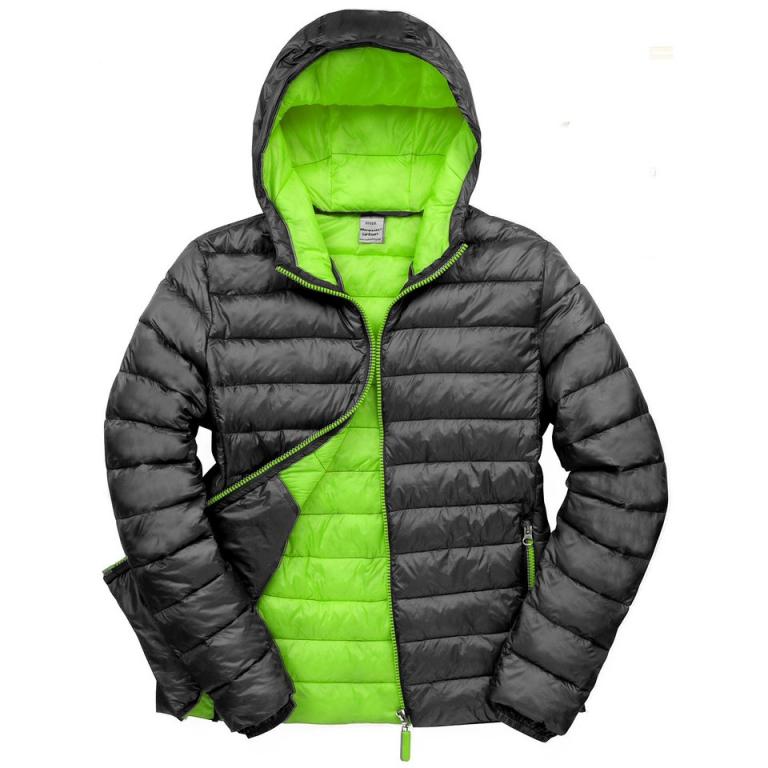 Urban snow bird hooded jacket Black/Lime