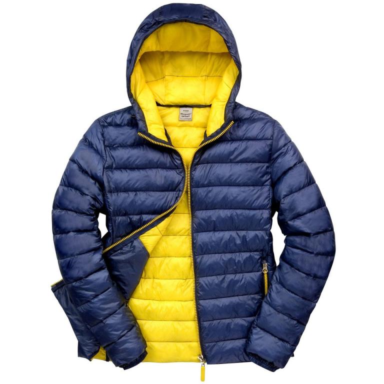 Urban snow bird hooded jacket Navy/Yellow