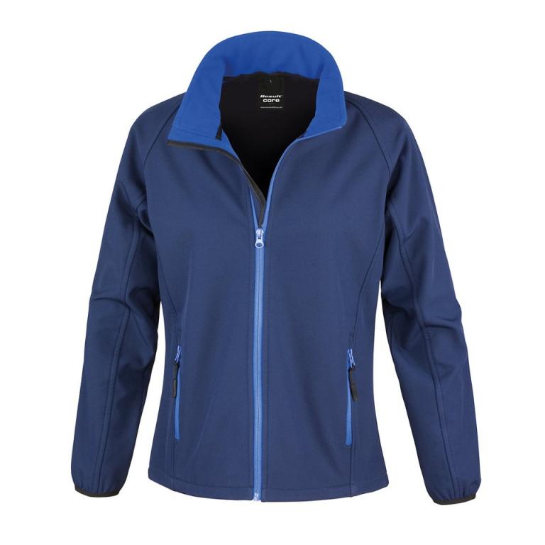 Women's Core printable softshell jacket Navy/Royal