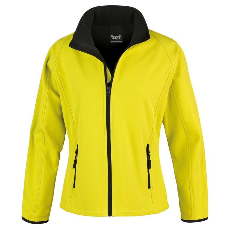 Women's Core printable softshell jacket Yellow/Black