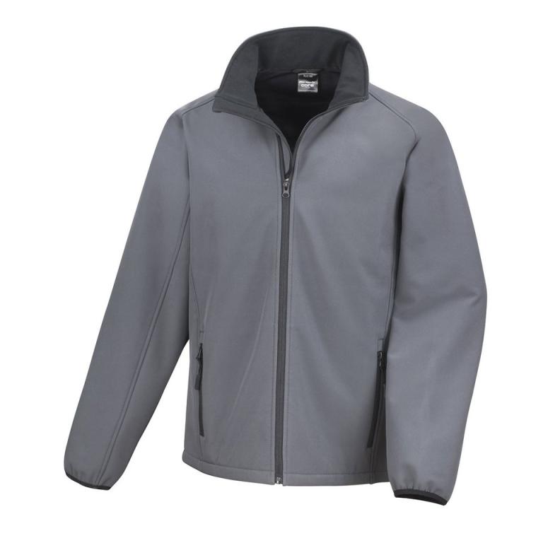 Core printable softshell jacket Charcoal/Black