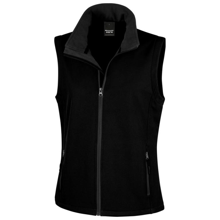 Women's printable softshell bodywarmer Black/Black