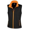 Women's printable softshell bodywarmer Black/Orange